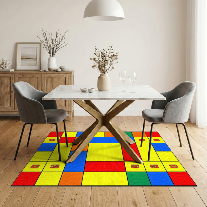 Multi-Color Geometric Kids Area Rug
