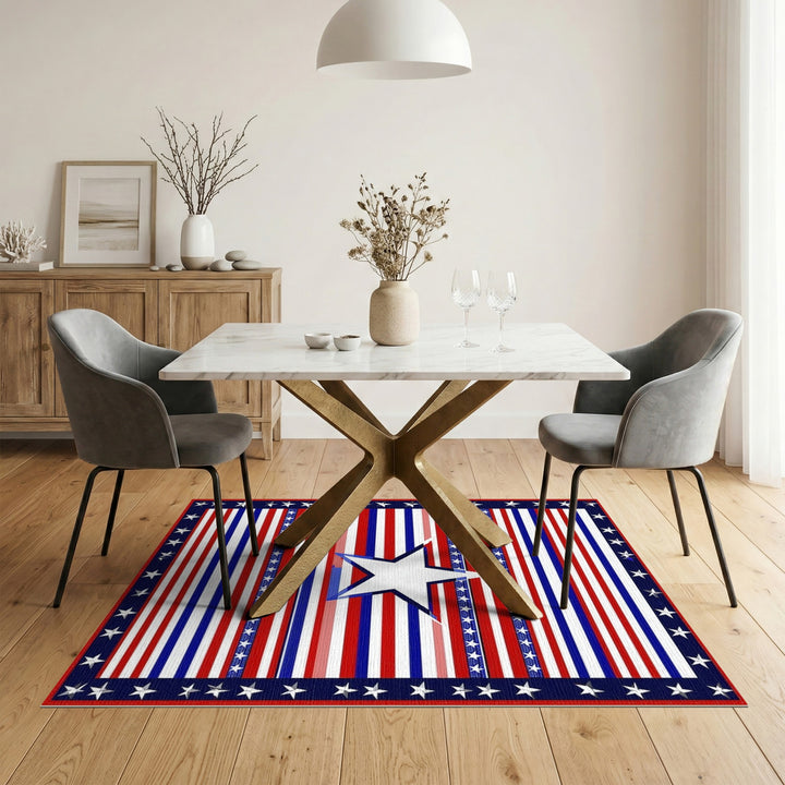 Patriotic Central Star Area Rug