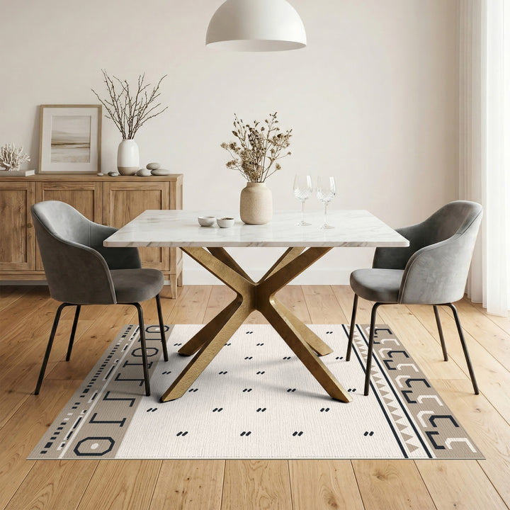 Beige Heritage Tribal Area Rug