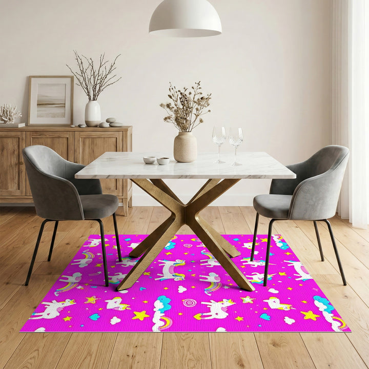 Pink Unicorn Magic Kids Area Rug
