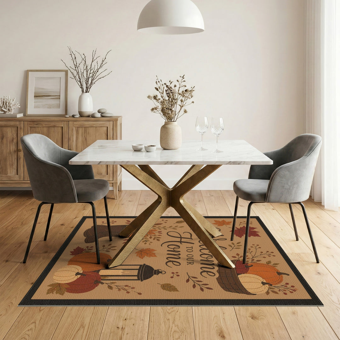 Fall Harvest Welcome Area Rug