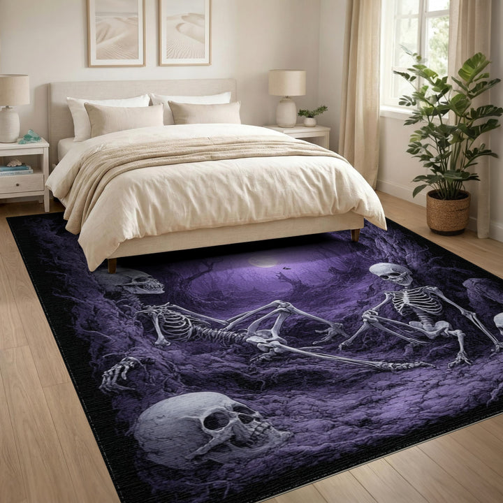 Purple Skeleton Grove Area Rug