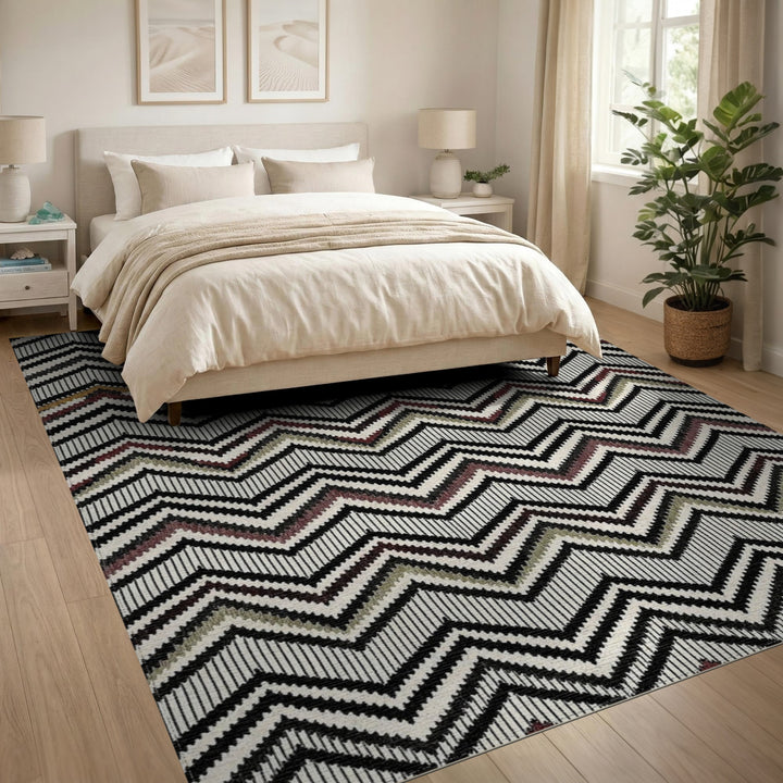 Bold Chevron Zigzag Area Rug