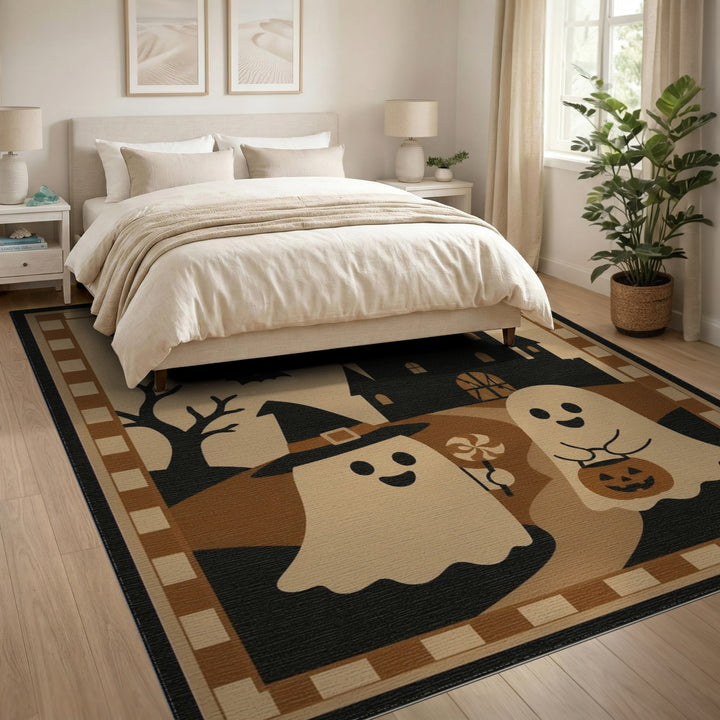 Halloween Ghosts Castle Kids Area Rug