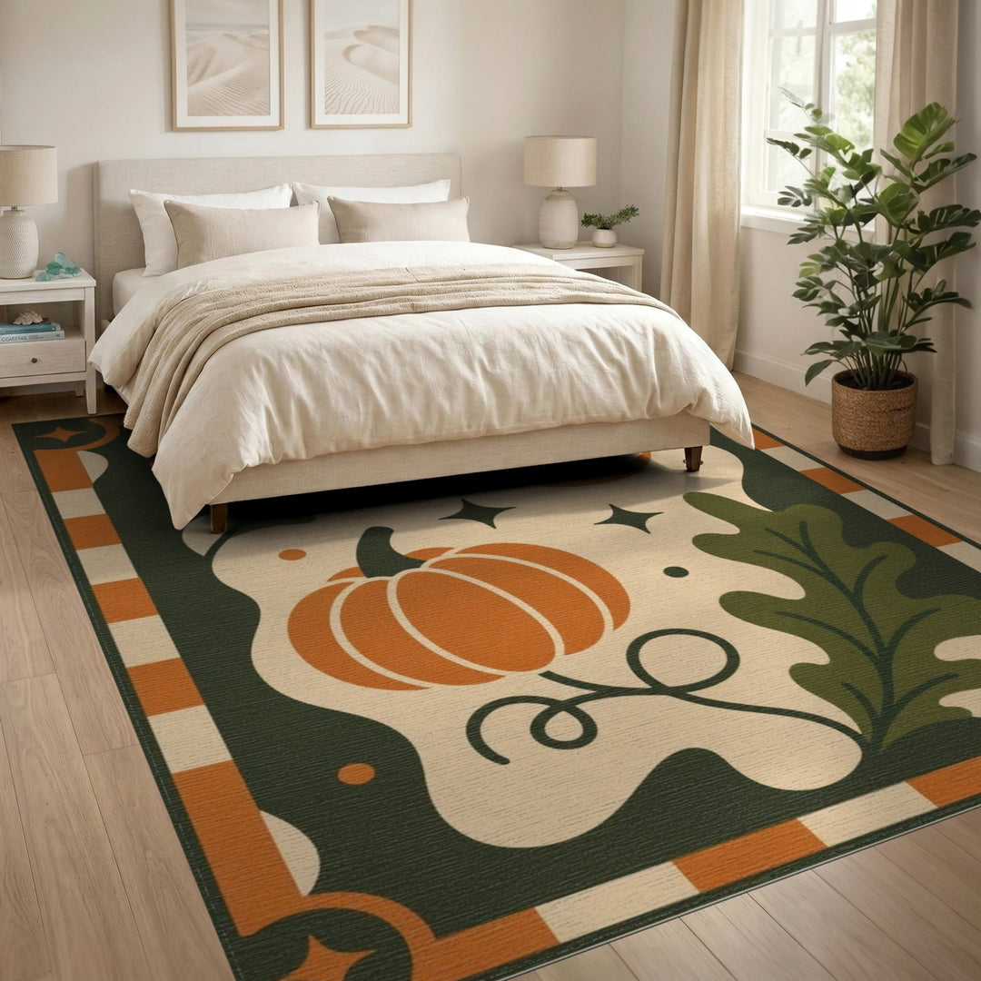 Pumpkin Harvest Moon Area Rug