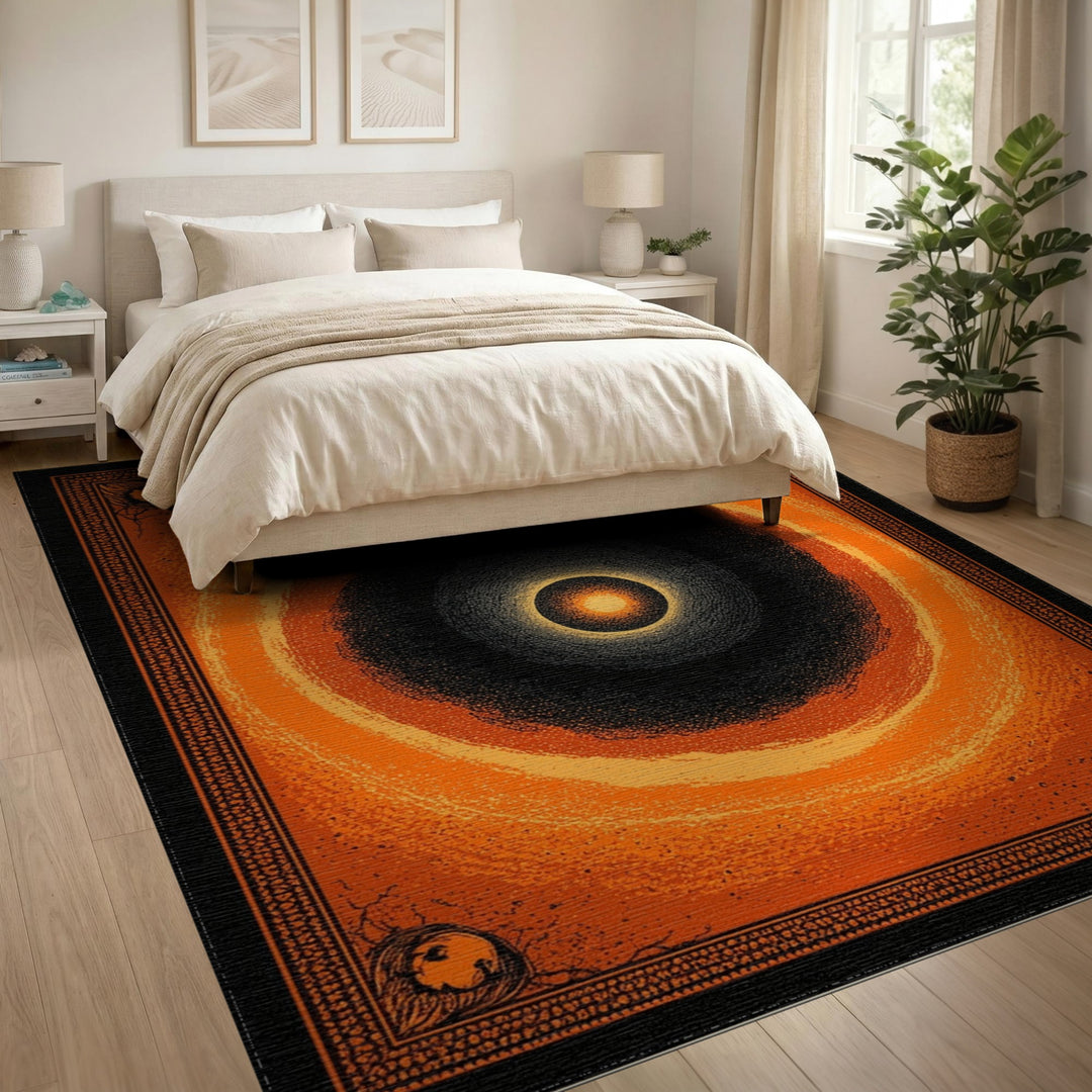 Orange Eclipse Area Rug