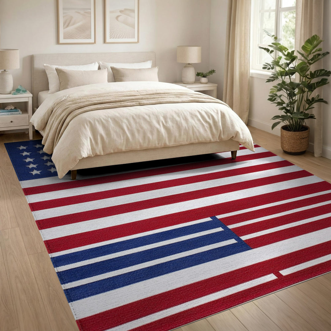 American Flag Washable Area Rug