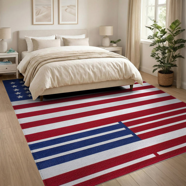 American Flag Washable Area Rug