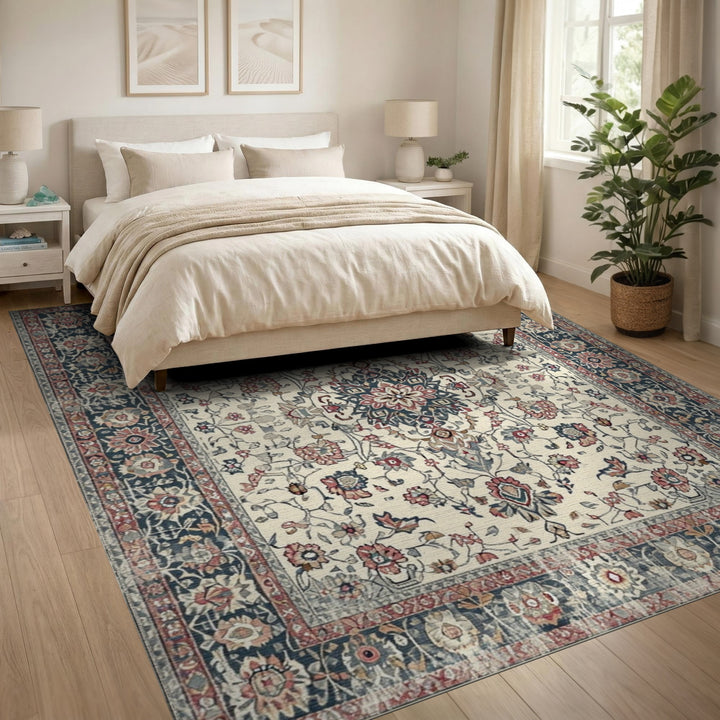 Multi-color and Patterns Traditional Persian Traditional Persian Floral Medallion Area Rug