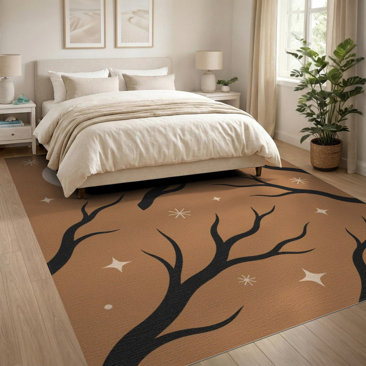 Moonlit Branches Brown Area Rug