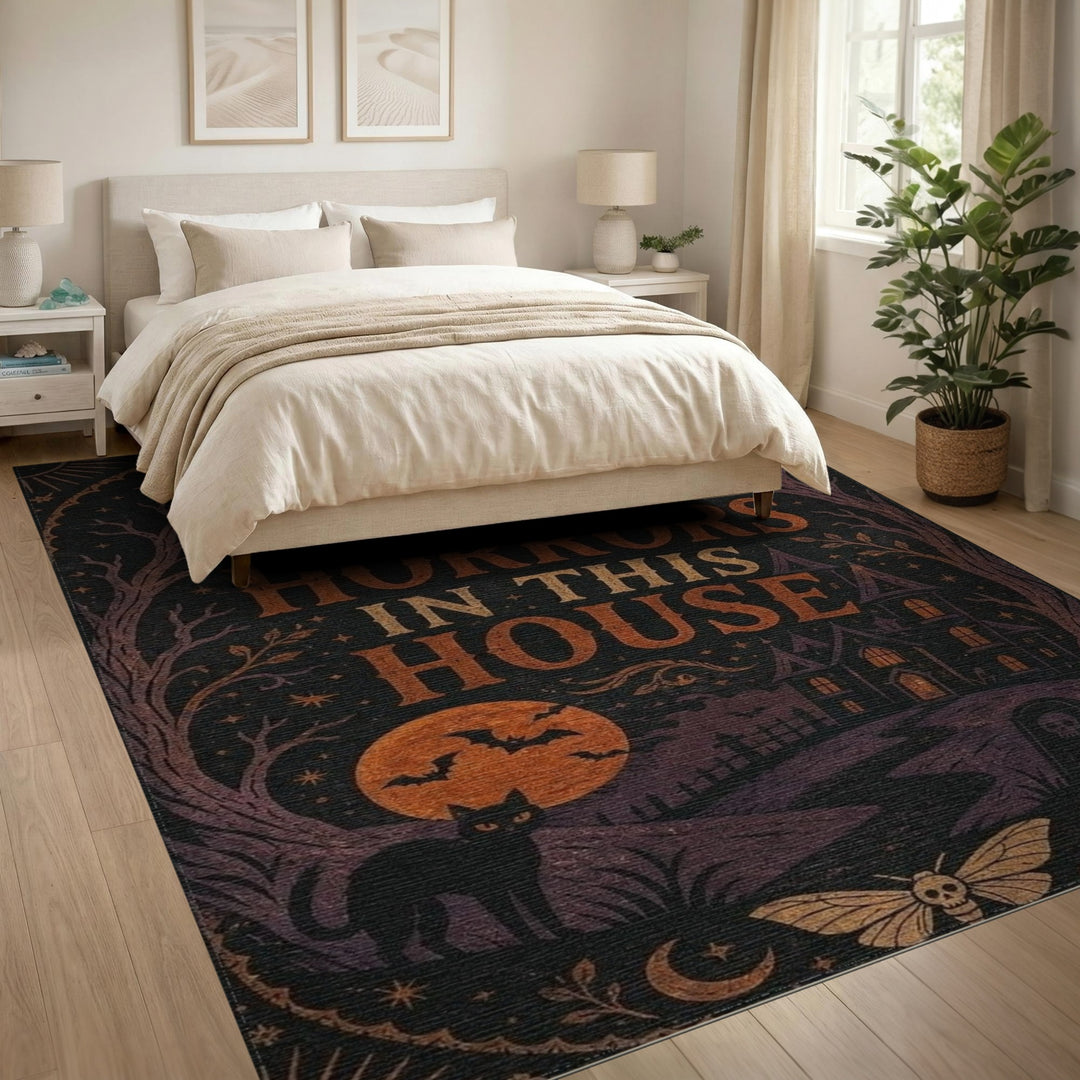 There's Some Horrors In This House Halloween Rug
