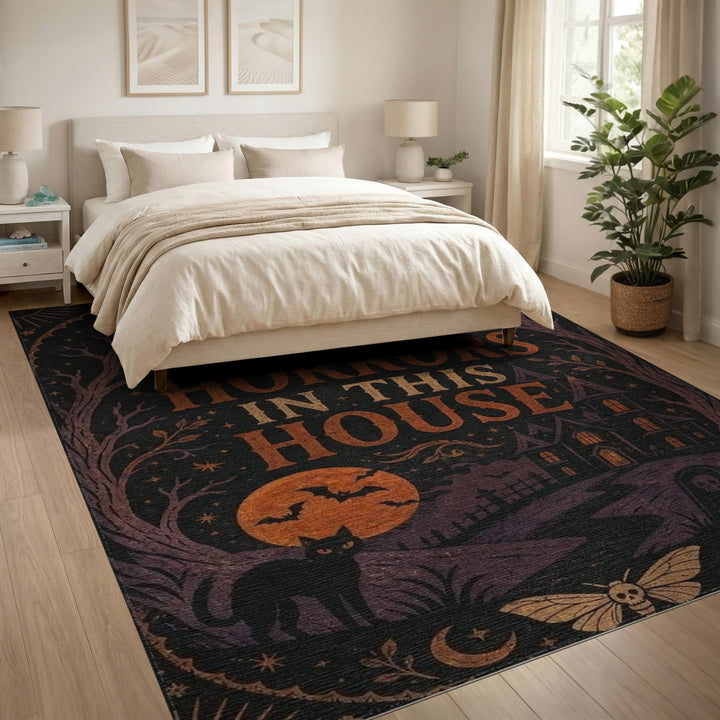 There's Some Horrors In This House Halloween Rug