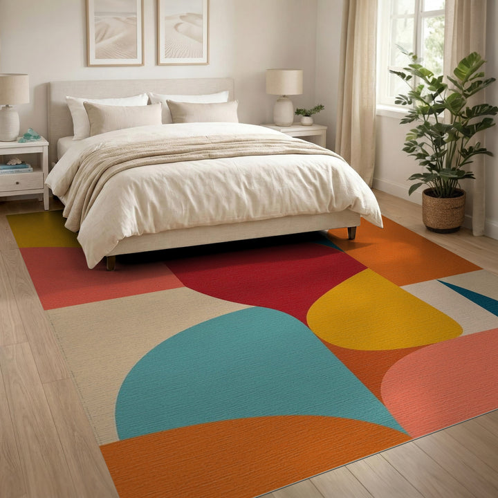 Abstract Area Vivid Multi-Color Abstract Area Rug