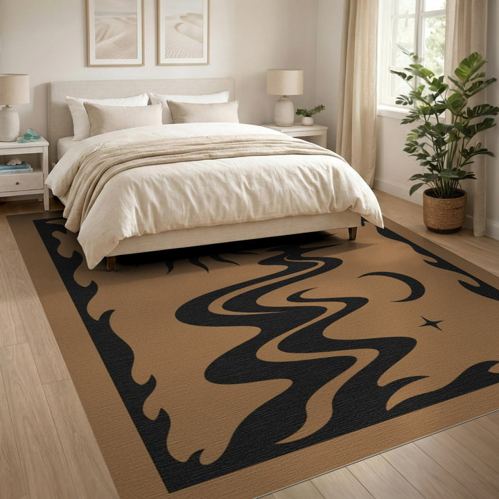 Celestial River Sun Moon Area Rug