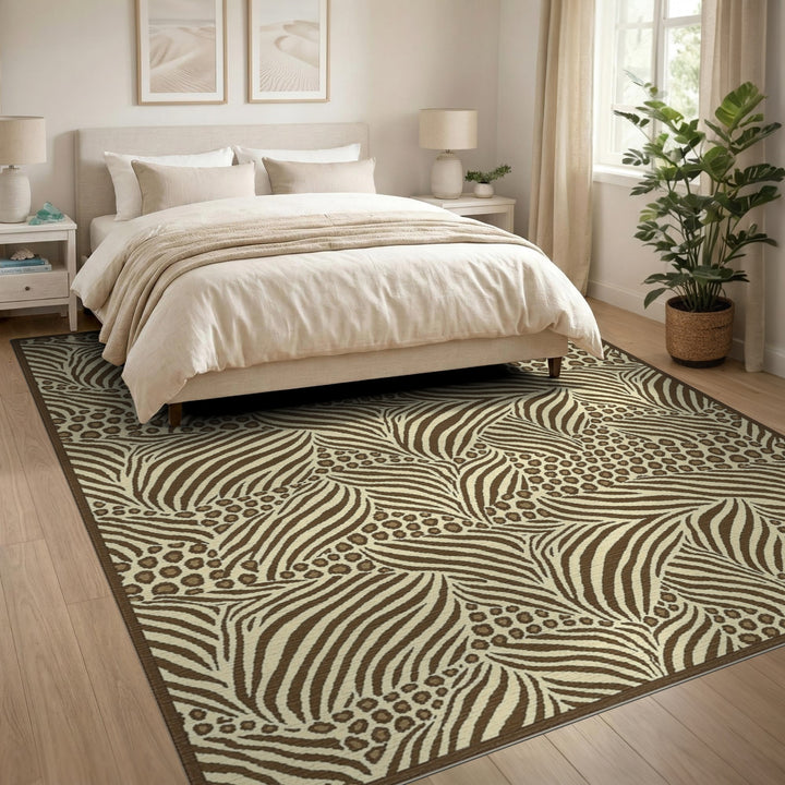 Brown Heritage Tribal Area Rug