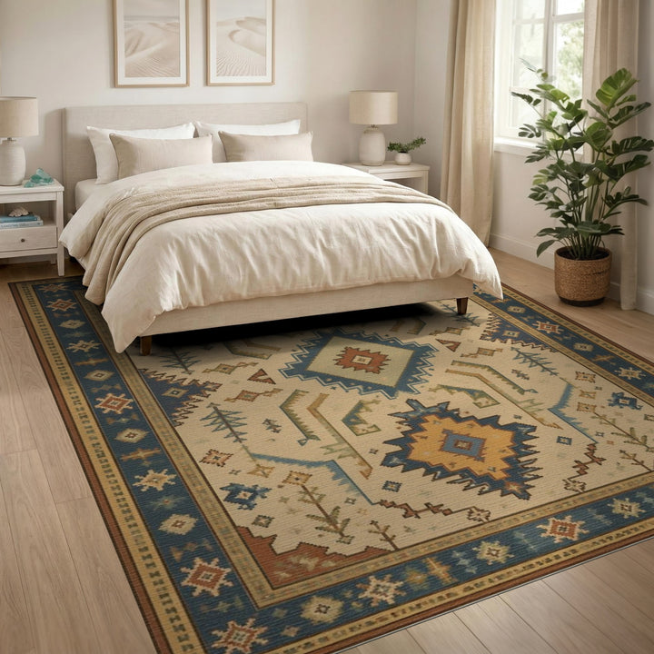 Heritage Tribal Blue Area Rug