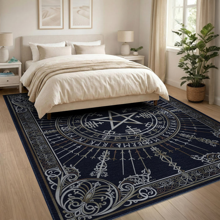 Mystical Pentagram Area Rug