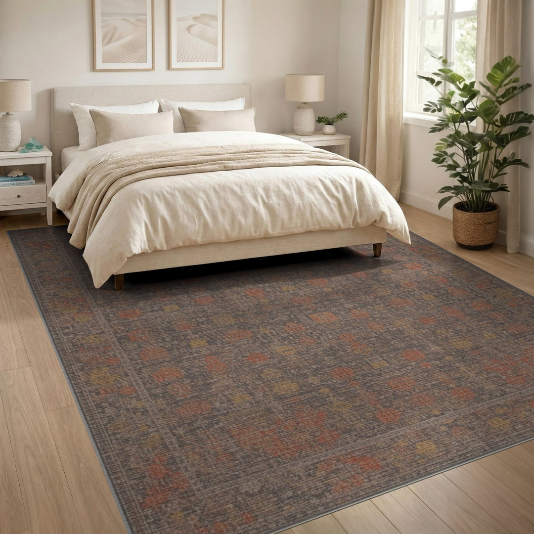 Distressed Vintage Distressed Vintage Brown Area Rug