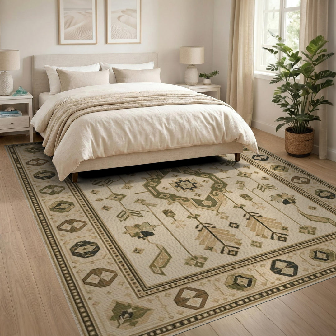 Southwestern Beige Geometric Area Rug