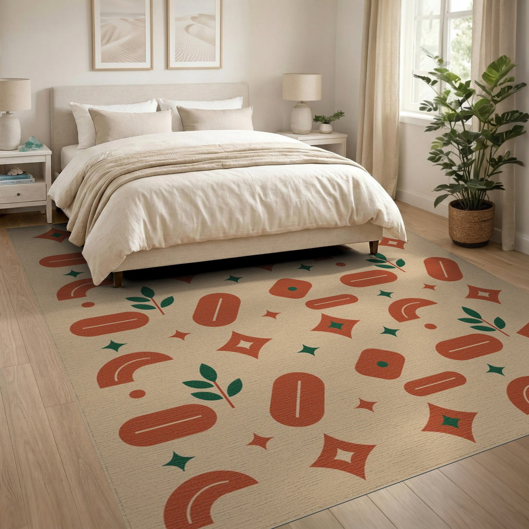 Modern Geometric Beige Area Rug