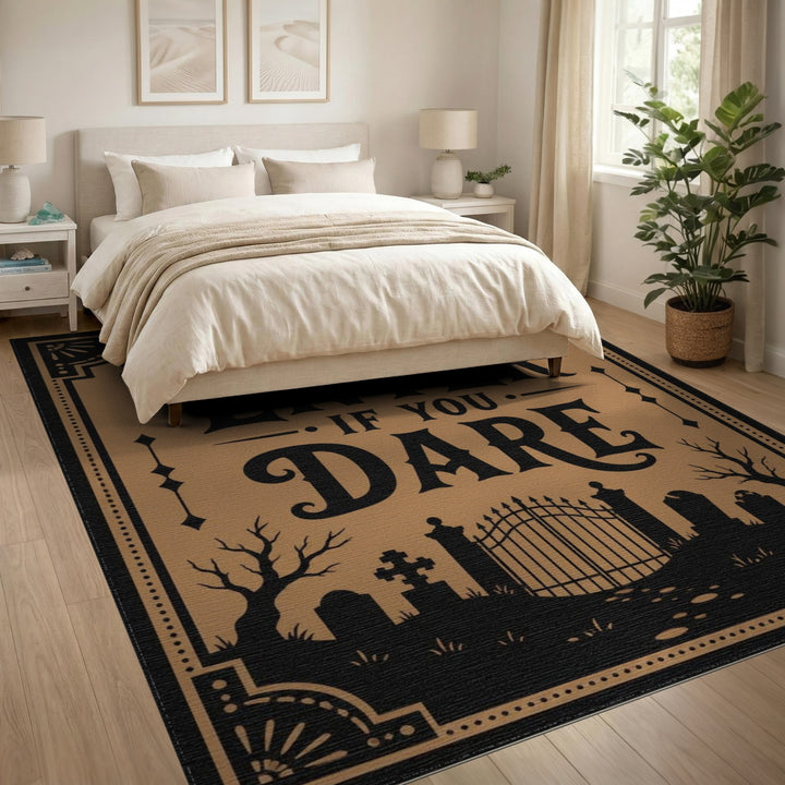Enter If You Dare Cemetery Area Rug