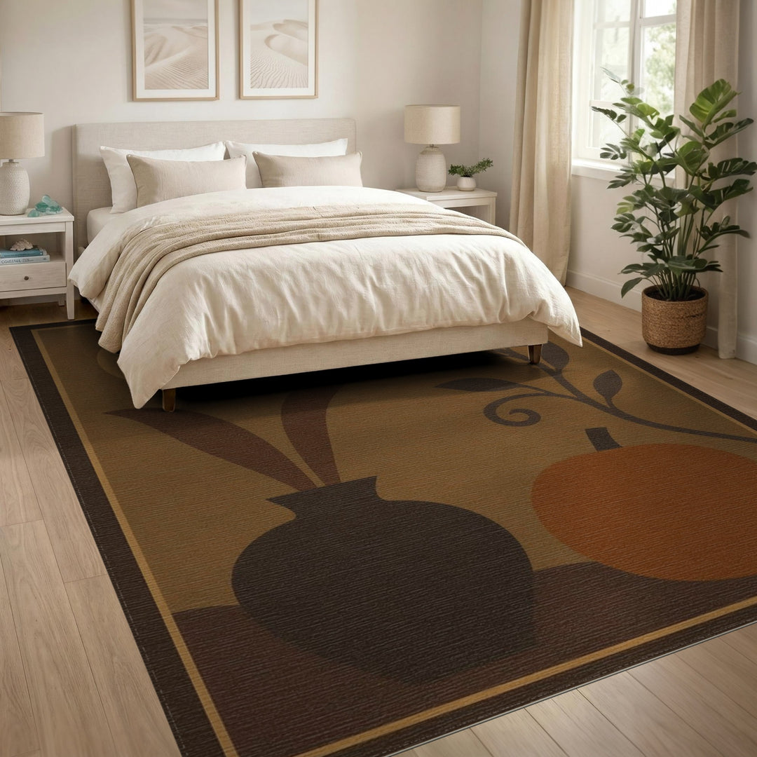 Harvest Moon Pumpkin Area Rug
