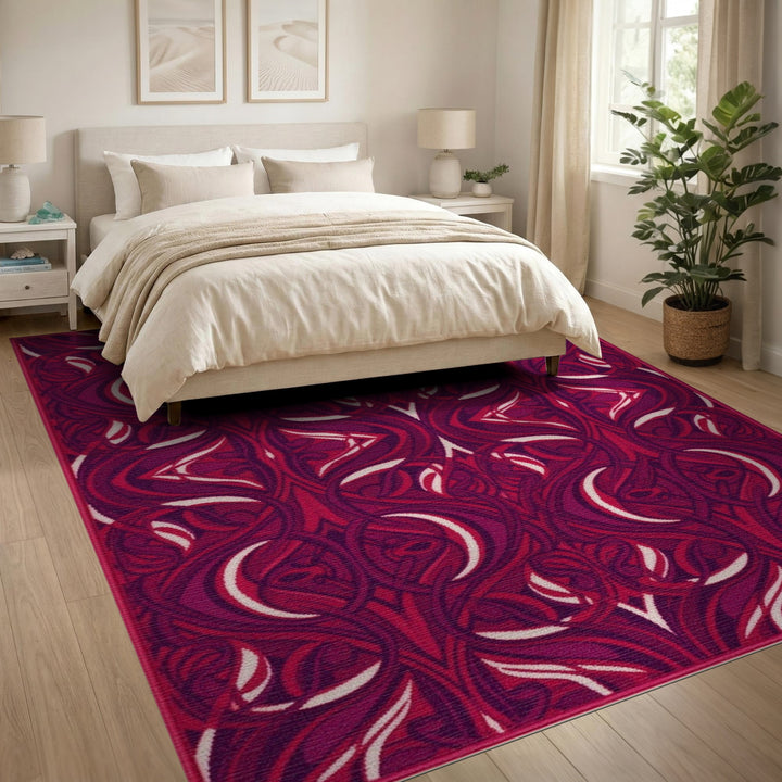 Red Rich Red Traditional Persian Area Rug