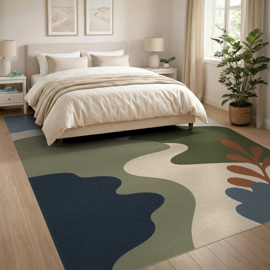 Abstract Landscape Washable Area Rug