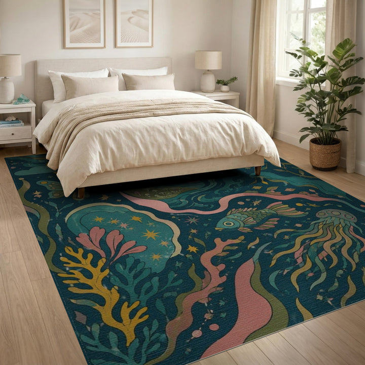 Boho Chic Celestial Ocean Area Rug