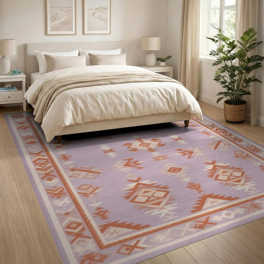 Purple Heritage Tribal Purple Area Rug