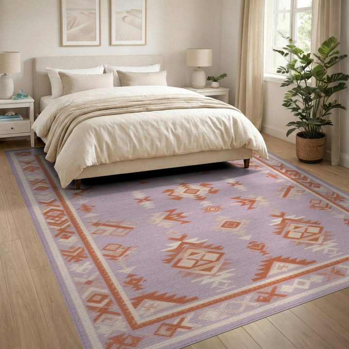 Purple Heritage Tribal Purple Area Rug