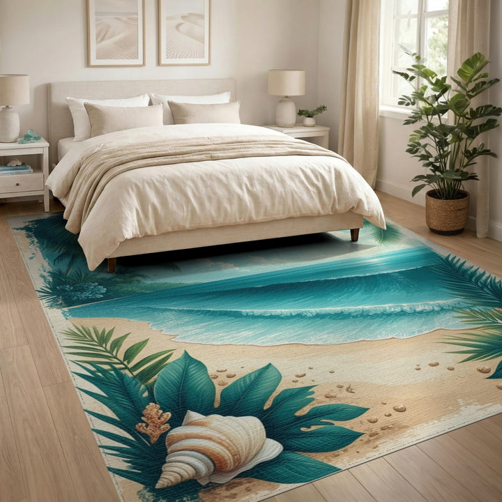 Coastal Wave Palm Beach Area Rug