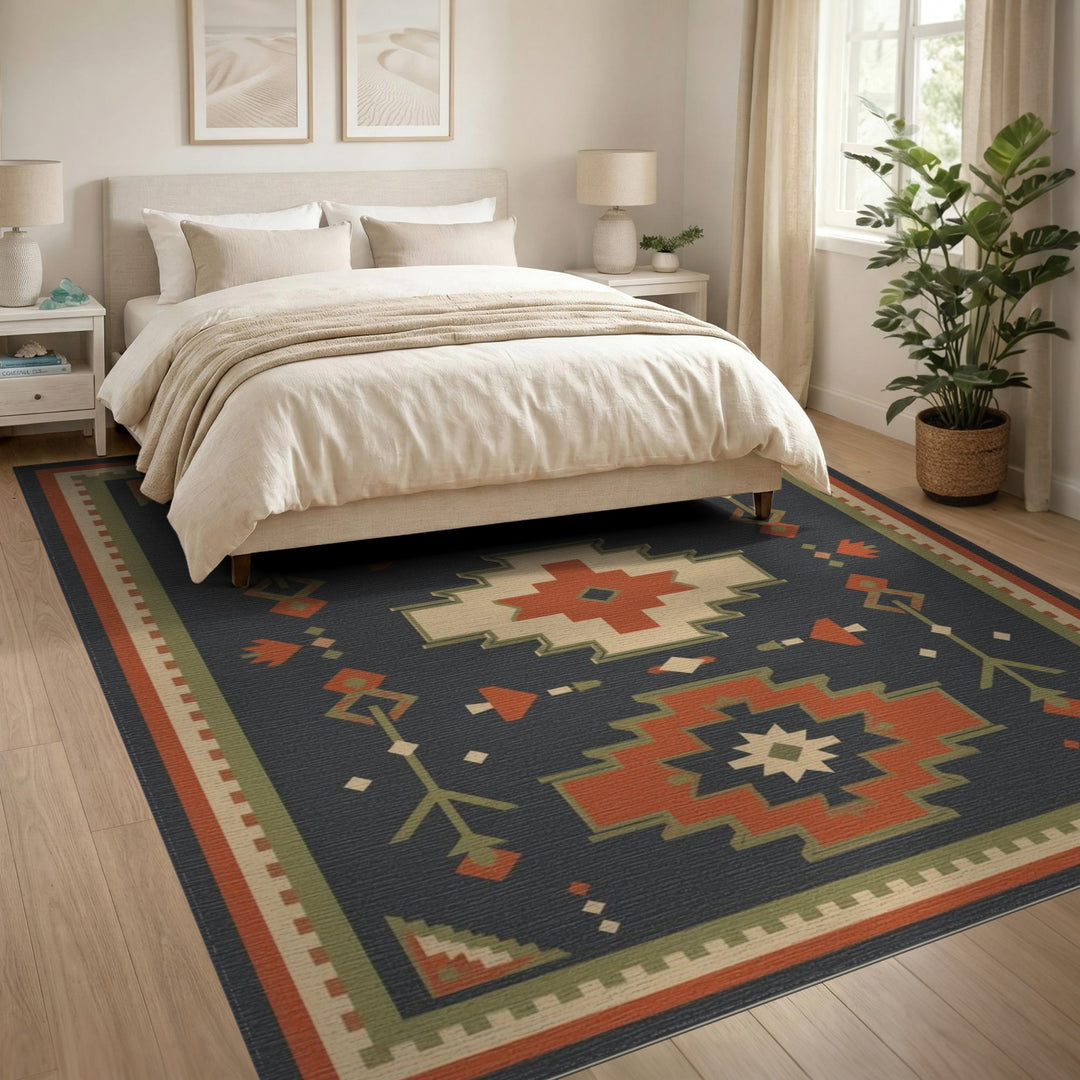 Southwestern Geometric Star Medallion Area Rug