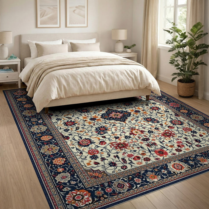 Traditional Persian Floral Area Rug