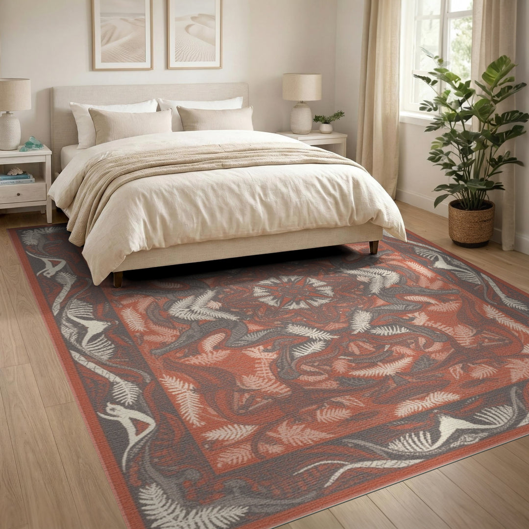 Red Lizard Heritage Area Rug