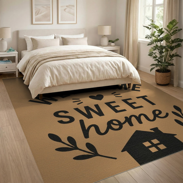 Welcome Sweet Home Rustic Area Rug