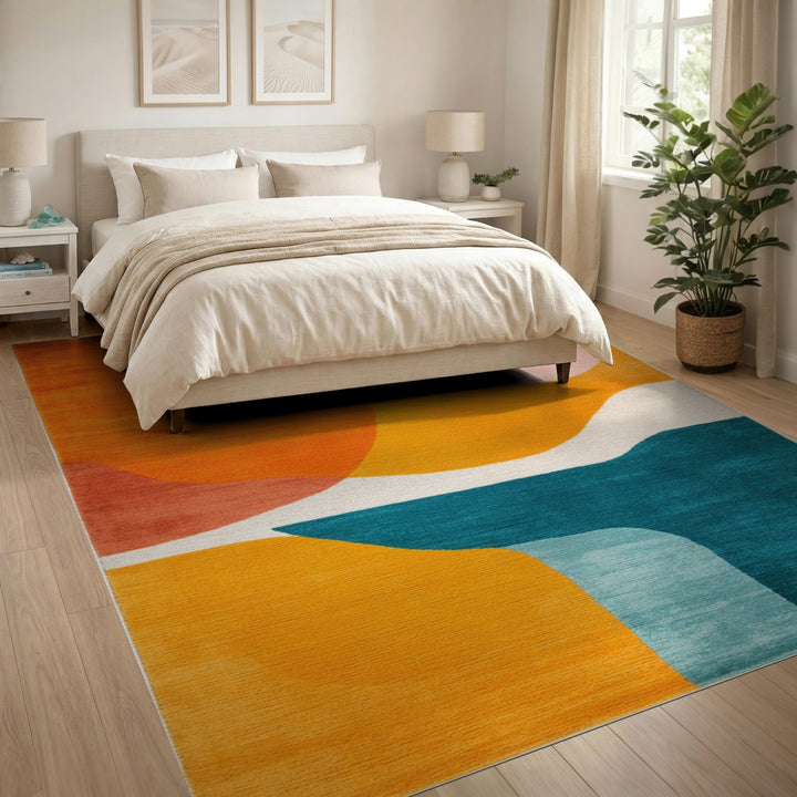 Vibrant Abstract Multi-Color Area Rug