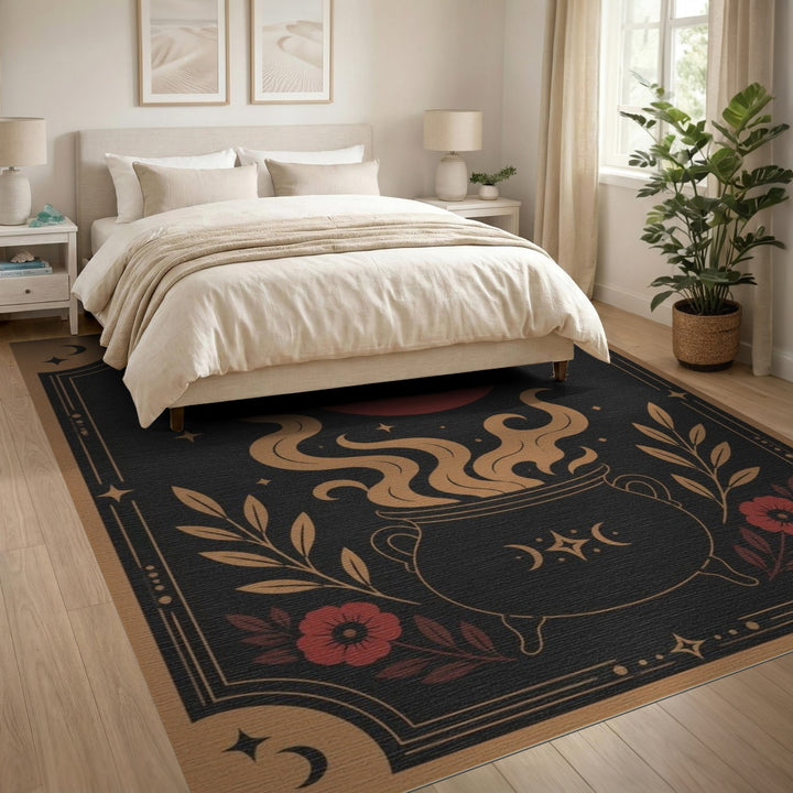 Multi-color and Patterns Mystic Cauldron Moon Area Rug