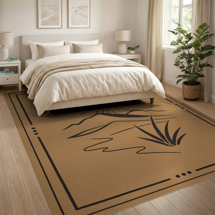 Southwestern Mountain Sun Area Rug