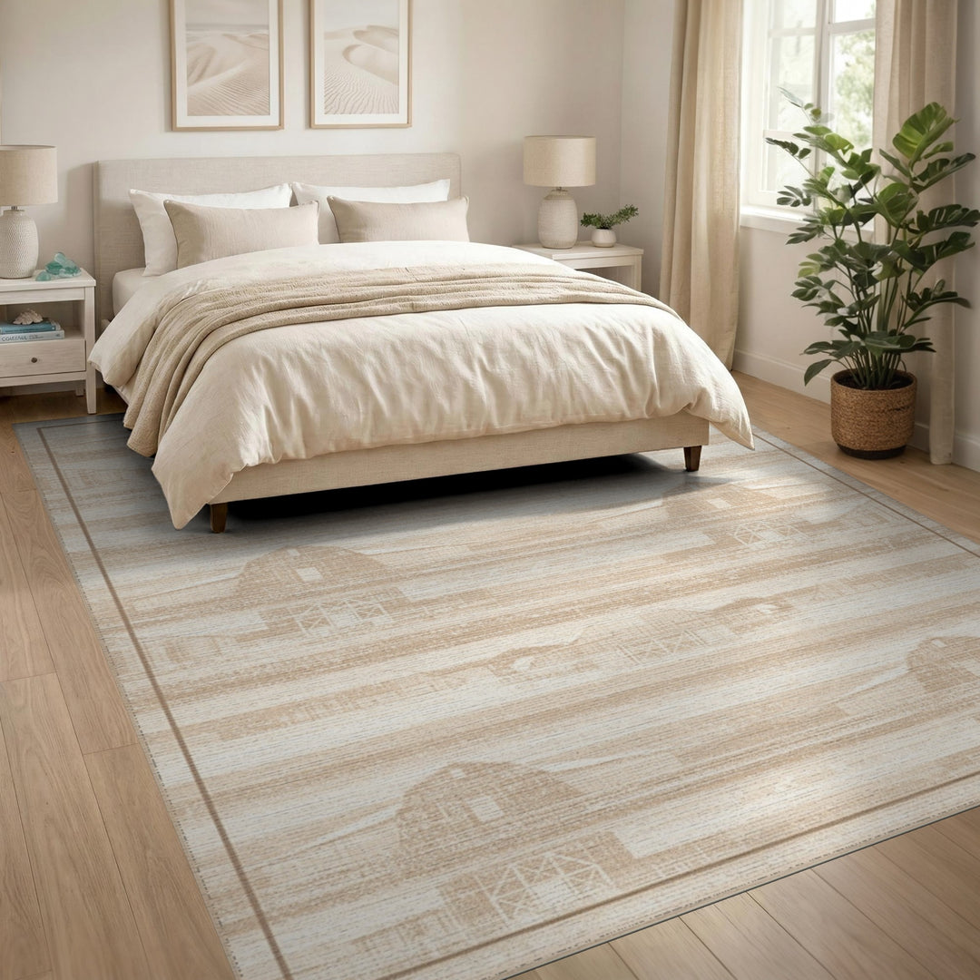 Beige Barn Farmhouse Area Rug