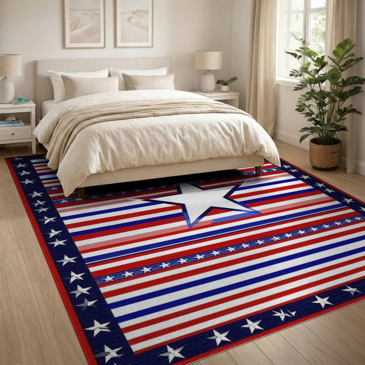 Patriotic Central Star Area Rug