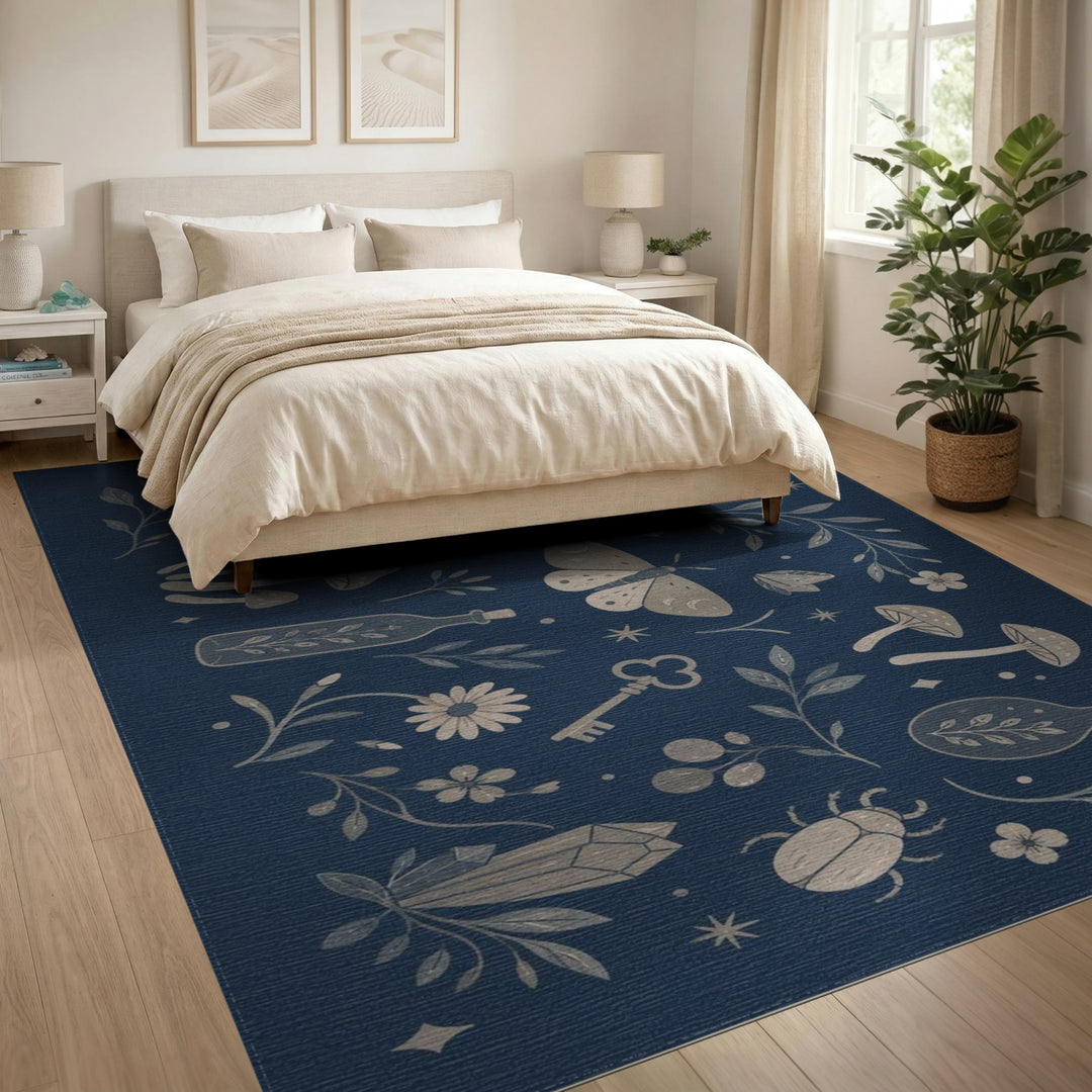 Mystic Moth Boho Area Rug