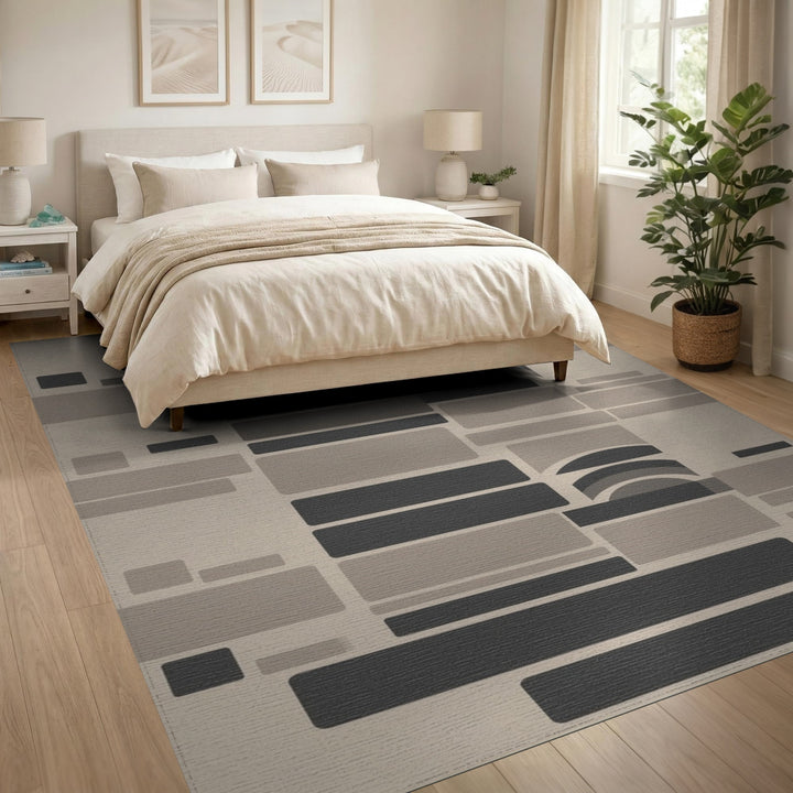 Modern Geometric Beige Area Rug