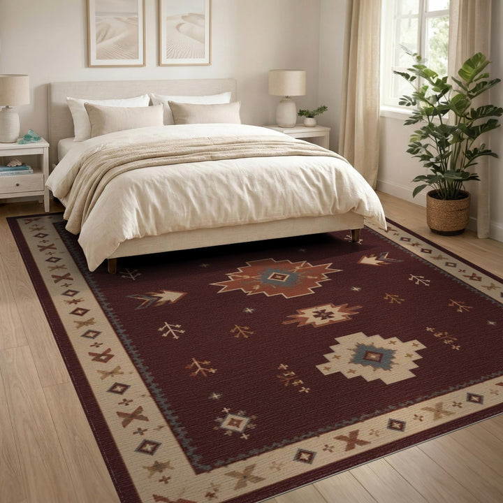 Heritage Tribal Red Tribal Geometric Area Rug