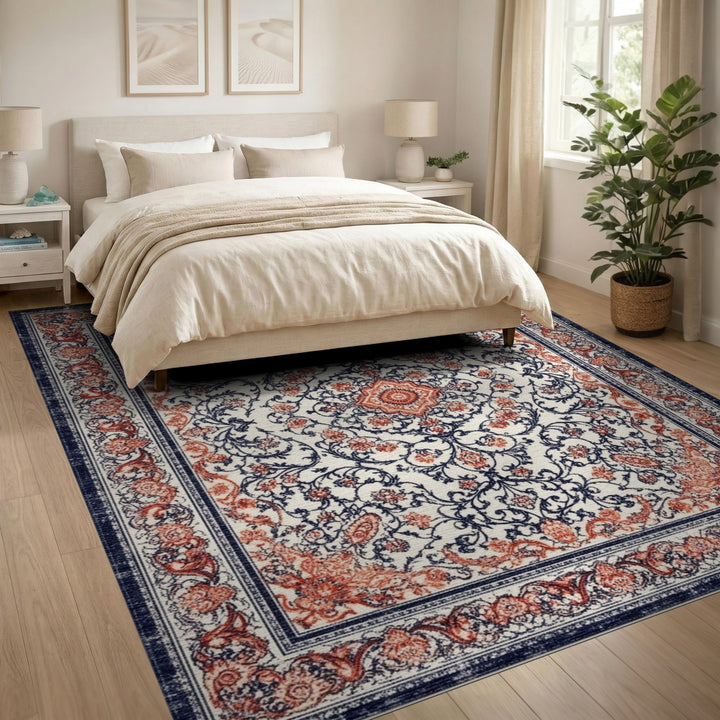Red Persian Medallion Area Rug