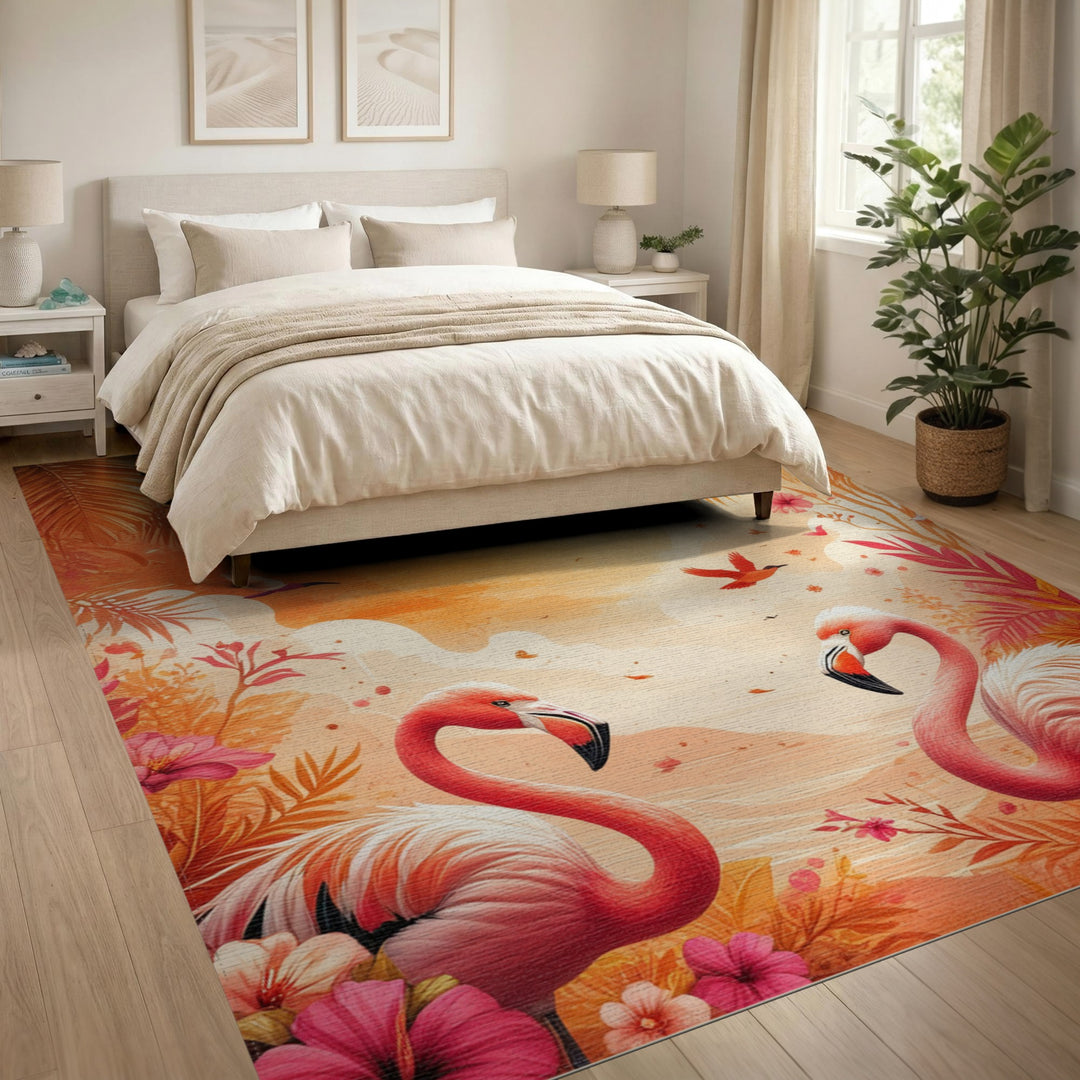 Flamingo Sunset Area Rug