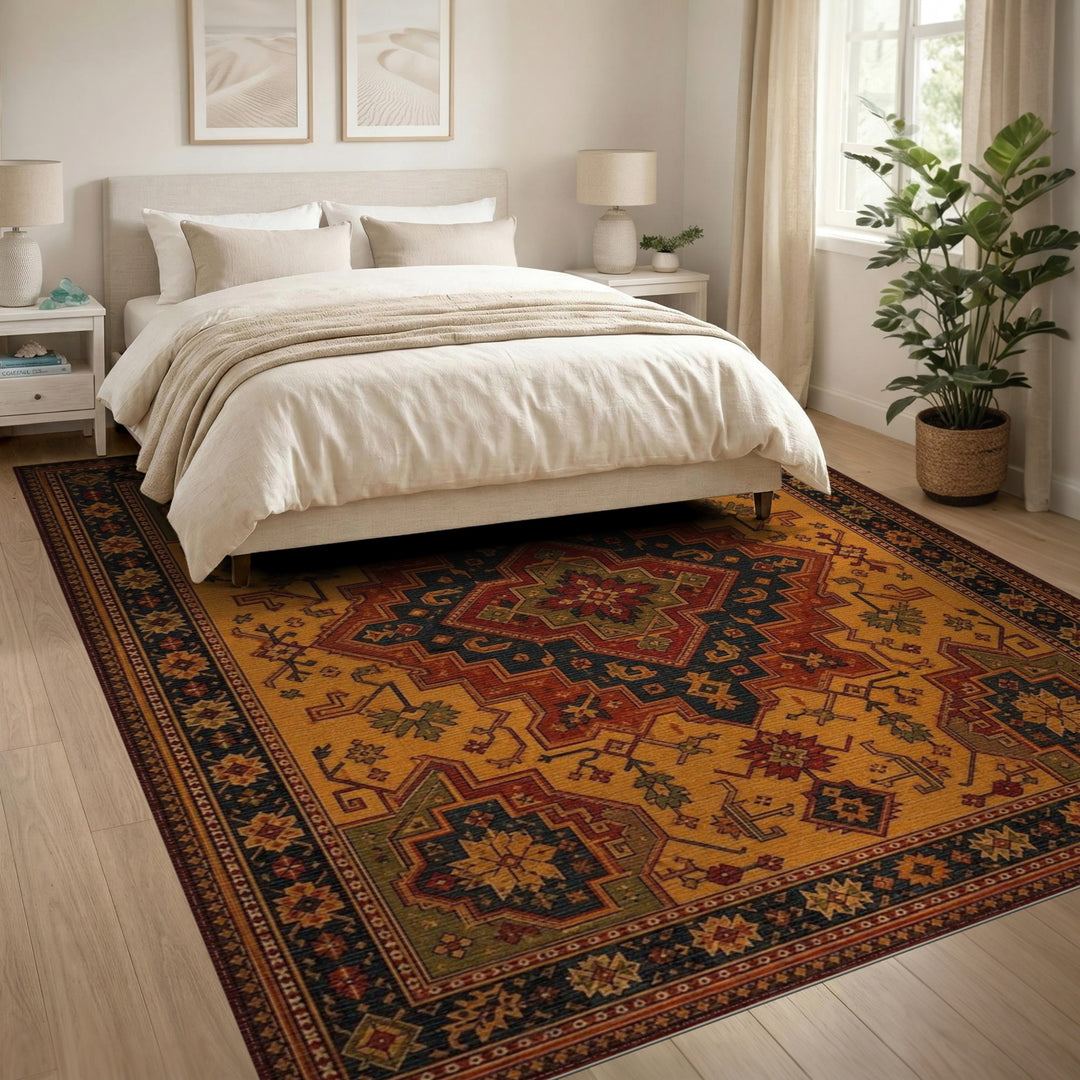 ODIKA Traditional Persian Medallion Area Rug