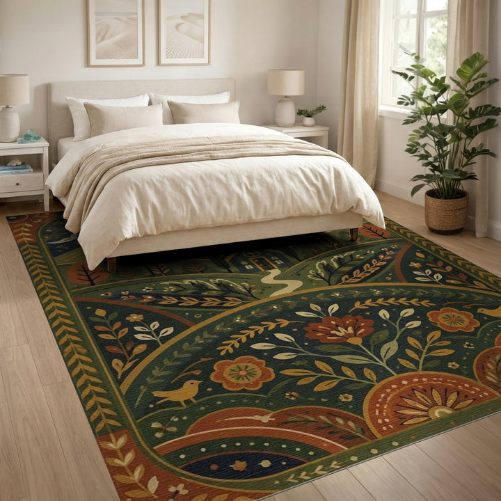 Heritage Tribal Night Landscape Area Rug