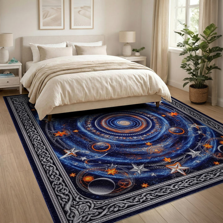 Celestial Galaxy Washable Area Rug