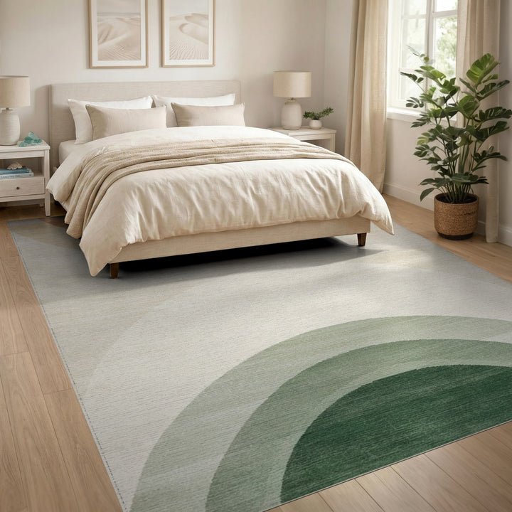 Geometric Arc Beige Neutral Area Rug